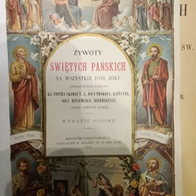Stara książka Żywoty Świętych Pańskich