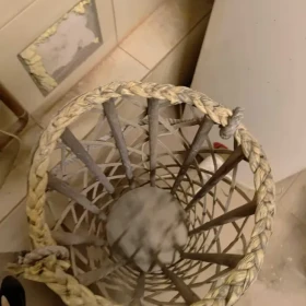 lampion wiklina szary